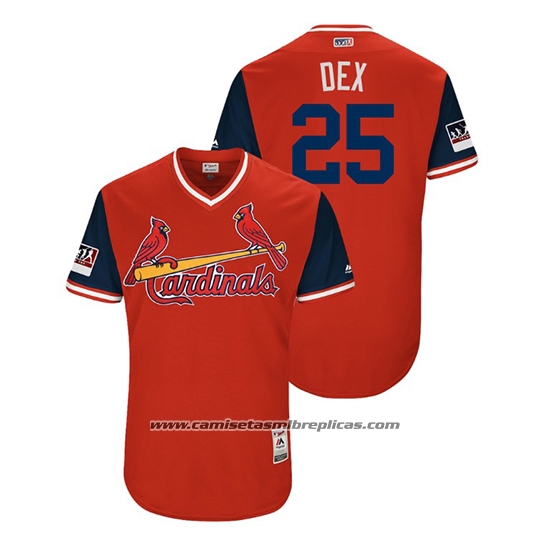 Camiseta Beisbol Hombre St. Louis Cardinals Dexter Fowler 2018 LLWS Players Weekend Dex Rojo